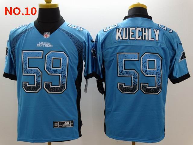 Men's Carolina Panthers #59 Luke Kuechly Jersey NO.10;